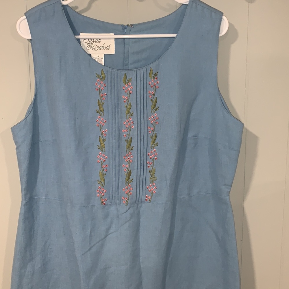 Vintage Sarah Elizabeth Light Blue Dress Size 14